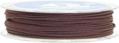 Twisted Nylon Koord (1 mm) Chocolate Brown (15 Meter)