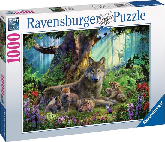 Voorzien Stroomopwaarts Ieder Ravensburger puzzel Familie wolf in het bos - Legpuzzel - 1000 stukjes |  bol.com