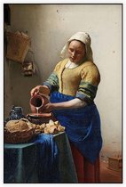 Het melkmeisje, Johannes Vermeer - Foto op Akoestisch paneel - 60 x 90 cm
