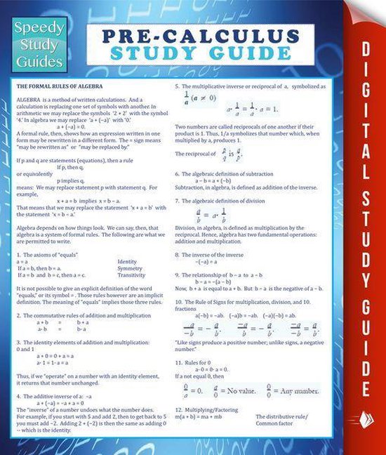 Pre-Calculus Study Guide (Speedy Study Guide)