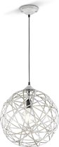 LED Hanglamp - Hangverlichting - Trion Jica - E27 Fitting - Rond - Antiek Grijs - Aluminium