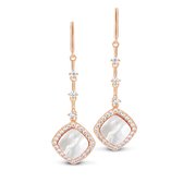 Silver Rose -EA2105MOP -Oorbellen -925 Zilver rosé -Parelmoer-Cubic Zirkonia