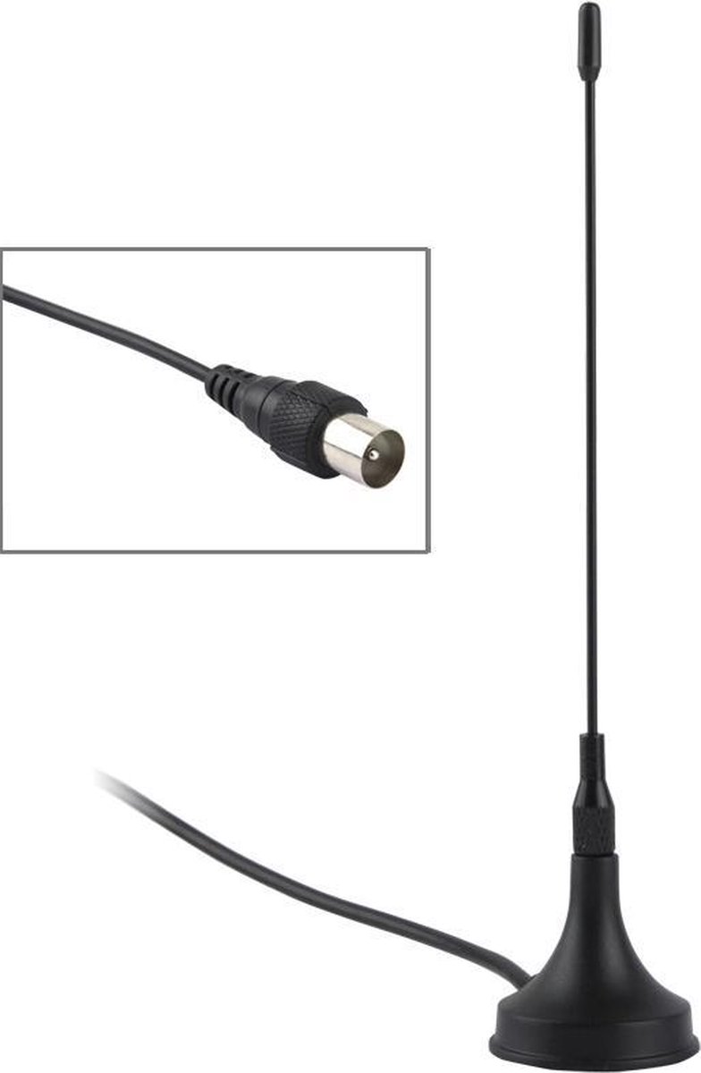 1,5 dBi DVB-T-antenne (gebruik in S-TT-0019, S-TT-0023, S-TT-0024) (zwart)