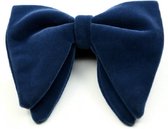 Mannen fluwelen dubbellaagse grote strik strik kledingaccessoires (blauwgrijs)-Blauw