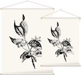 Kardinaalsmuts zwart-wit (Spindle Tree) - Foto op Textielposter - 120 x 160 cm