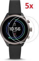 Tempered Glass Screenprotector Geschikt Voor  Fossil Sport Gen 4S 43mm (Heren) Smartwatch Horloge -  Screen Protector Ultradun Gehard Glas - Display Schermbeschermer Beschermglas -