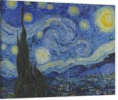 De sterrennacht, Vincent van Gogh - Foto op Canvas - 100 x 75 cm