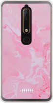 Nokia 6 (2018) Hoesje Transparant TPU Case - Pink Sync #ffffff