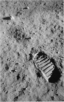 Astronaut footprint (voetafdruk op maanoppervlak) - Foto op Forex - 80 x 120 cm