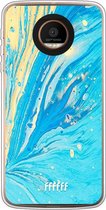 Motorola Moto Z Force Hoesje Transparant TPU Case - Endless Azure #ffffff