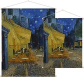 Caféterras bij nacht (place du Forum), Vincent van Gogh - Foto op Textielposter - 90 x 120 cm