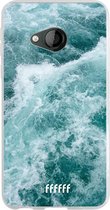 HTC U Play Hoesje Transparant TPU Case - Whitecap Waves #ffffff