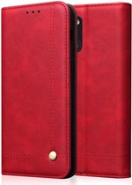 Samsung Galaxy A31 Hoesje Vintage Portemonnee Book Case Rood