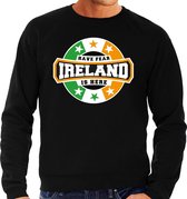 Have fear Ireland is here / Ierland supporter sweater zwart voor heren XL