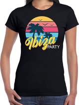 Ibiza zomer t-shirt / shirt Ibiza party zwart voor dames - zwart - Ibiza party outfit / kleding / feest kleding S