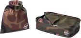 Travel Organizers - Woodland Camo / 4-delige reis organiser met 3 opbergcompartimenten ( Small, Medium & Large ) plus een waterdichte 'drybag' / Beperkte Levenslange Garantie / Cam