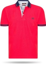 Pierre Cardin - Heren Polo SS Navy Tipped Polo - Rood - Maat M