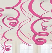 AMSCAN - Set van roze versieringen - Decoratie > Slingers en hangdecoraties