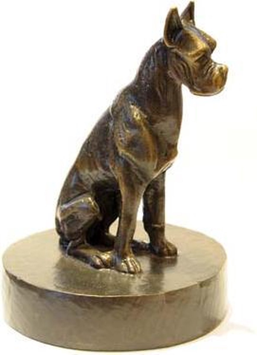 Deense Dog zittend - Verbronsd Honden Asbeeld Dieren Urn Voor Uw Geliefde Hond