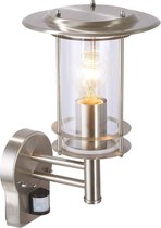 Brilliant YORK - Buiten wandlamp met bewegingssensor - Chroom