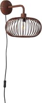 Briljante Lampe Race wandlamp lood roestkleurig / transparant