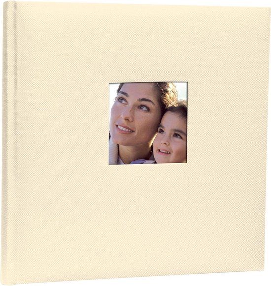 Zenacolor blanco fotoalbum - 30x22 cm lichtgrijs linnen fotoalbum