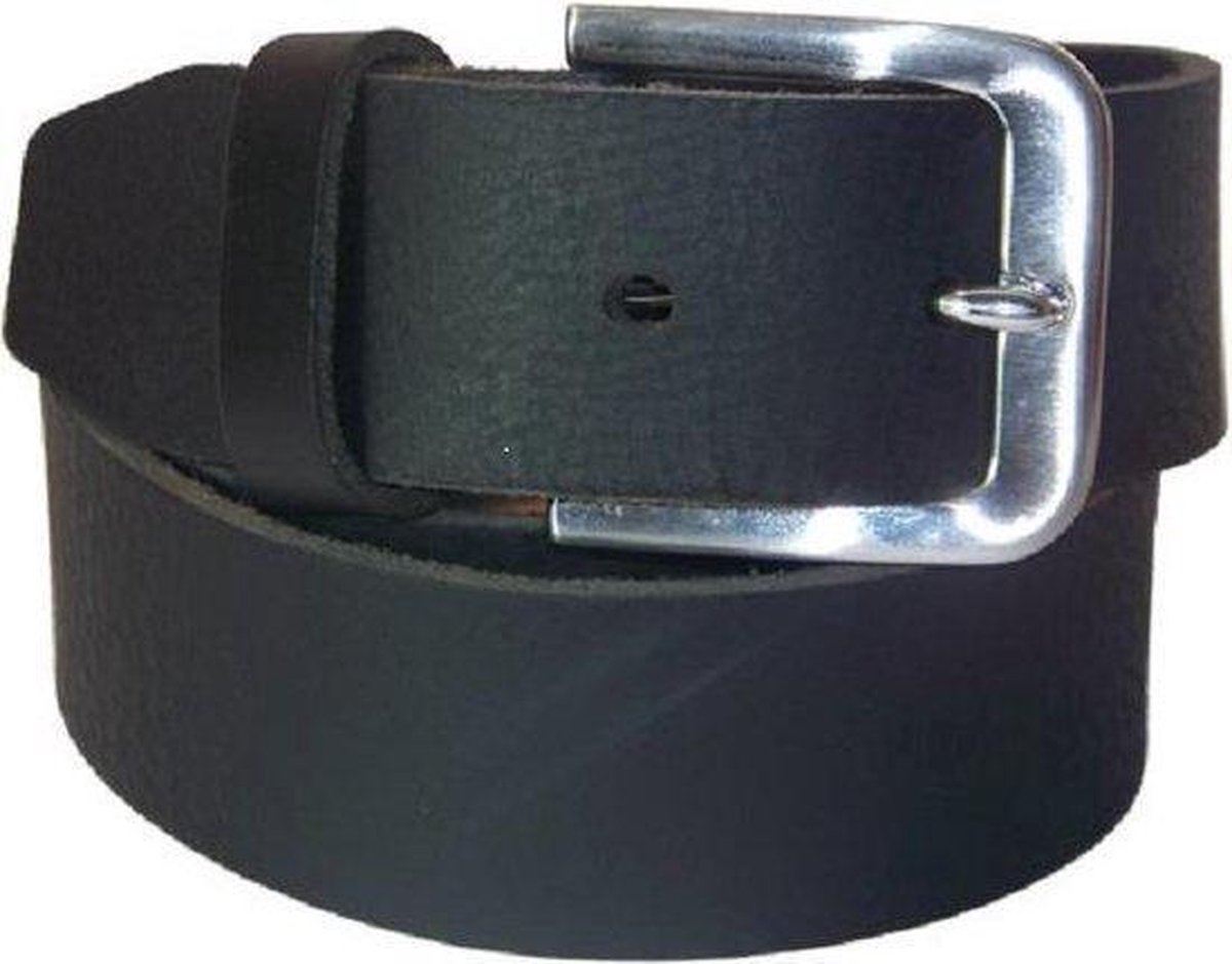 100% Leren Riem, 4 cm. Breed, taillemaat 95 cm. Zwart.