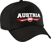 Oostenrijk / Austria landen pet zwart volwassenen - Oostenrijk / Austria baseball cap - EK / WK / Olympische spelen outfit