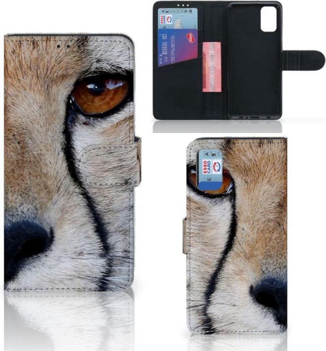 Samsung Galaxy A41 Telefoonhoesje met Pasjes Cheetah