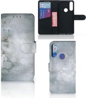 Leuk Telefoonhoesje Alcatel 1S 2020 Smartphone Hoesje Painting Grey
