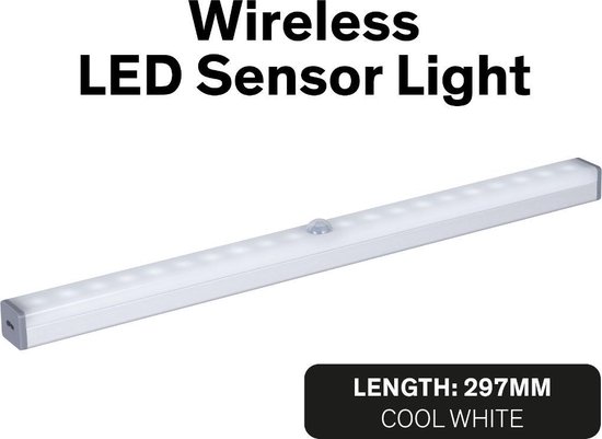 LED Lamp Bewegingssensor – Kastverlichting op – 29.7 cm | bol.com