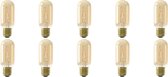 CALEX - LED Lamp 10 Pack - LED Buislamp - Filament T45 - E27 Fitting - Dimbaar - 4W - Warm Wit 2100K - Amber - BSE
