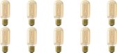CALEX - LED Lamp 10 Pack - LED Buislamp - Filament T45 - E27 Fitting - Dimbaar - 4W - Warm Wit 2100K - Amber - BES LED