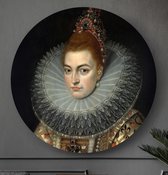 HIP ORGNL Schilderij Portret van Isabella Clara Eugenia von Habsburg - ⌀40cm - Wandcirkel