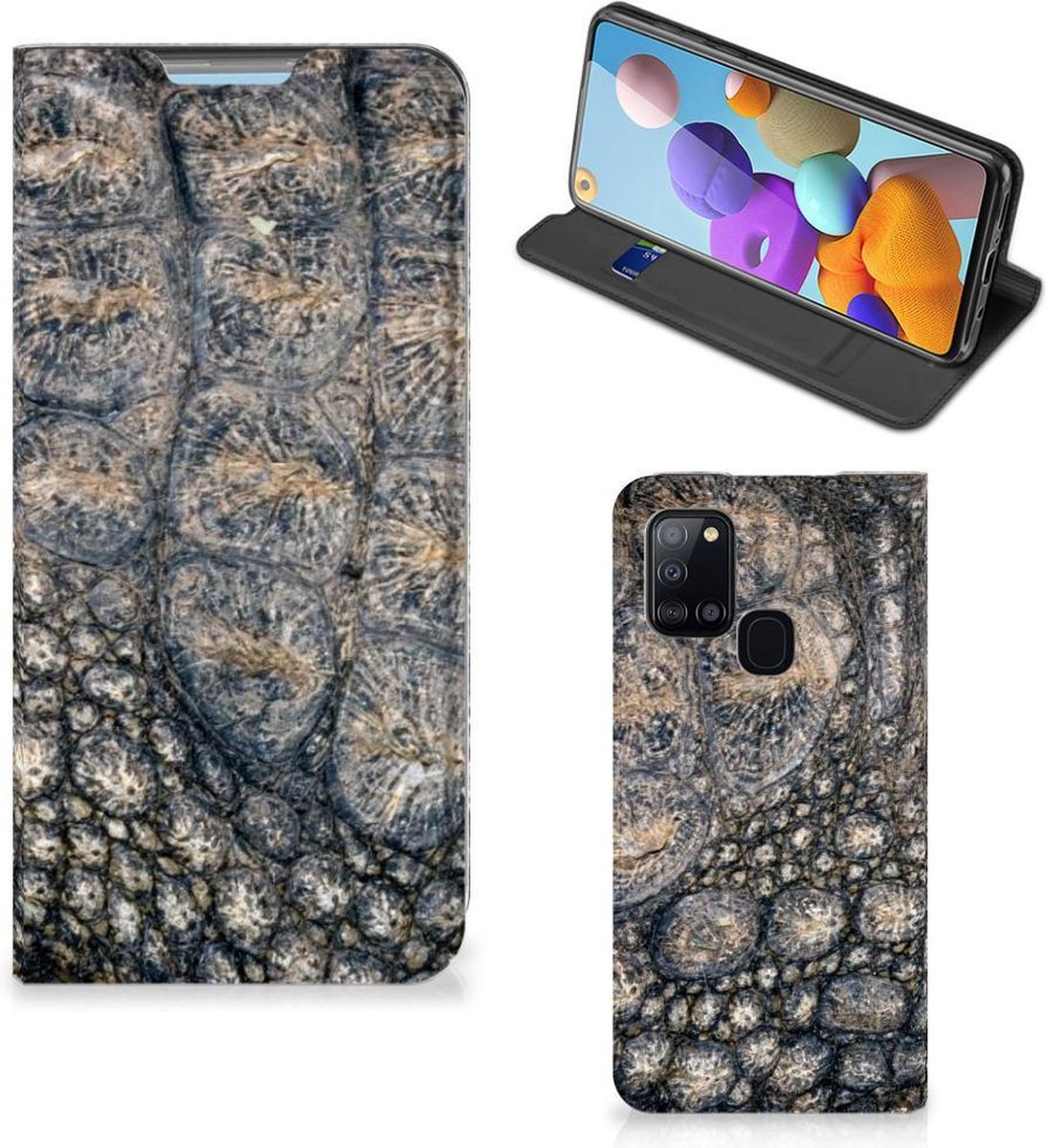 Samsung Galaxy A21s Hoesje maken Krokodillenprint