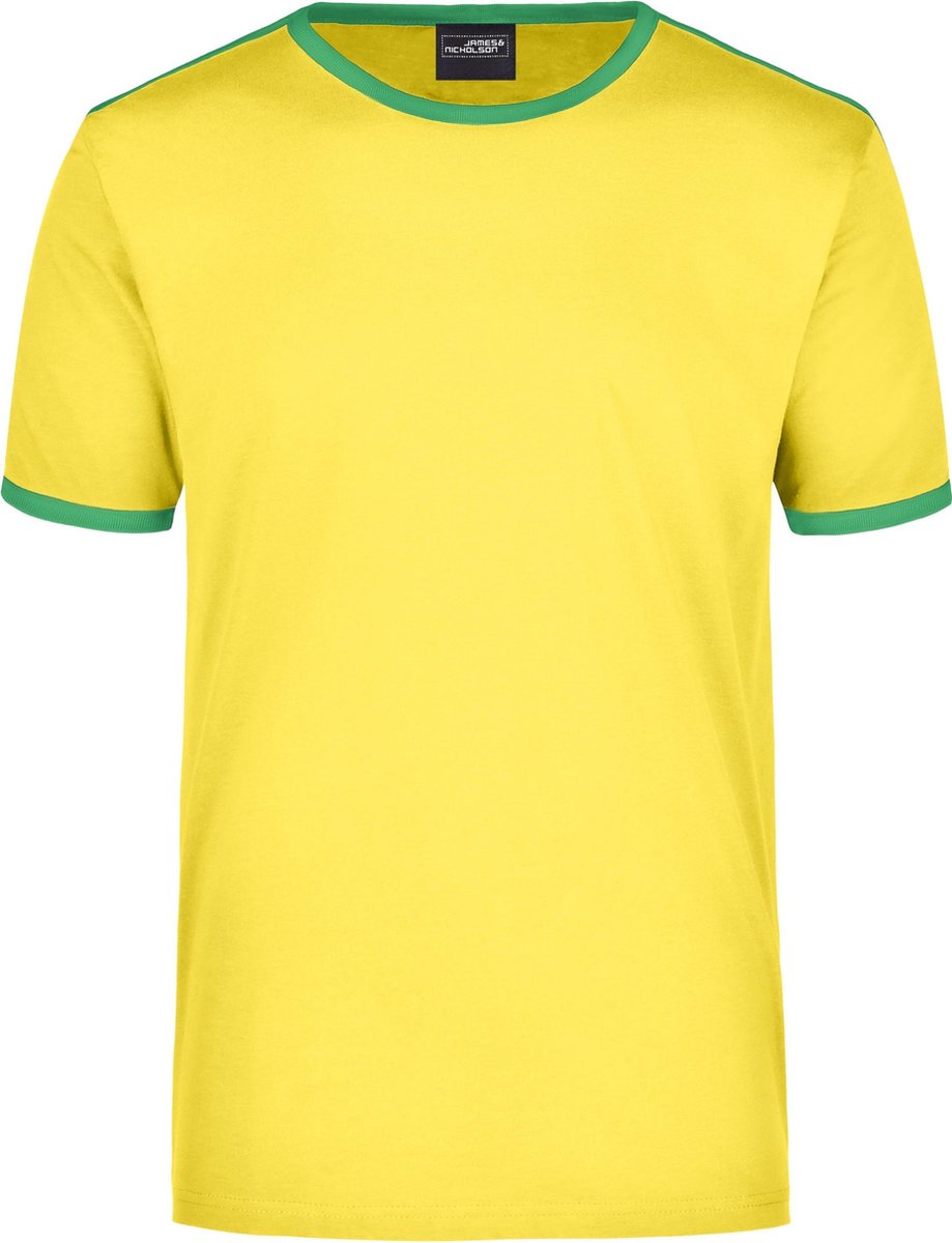 Geel met groen heren t-shirt 2XL | bol.com