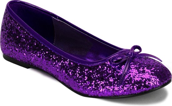 overstroming Verbaasd Formuleren Paarse ballerina schoenen met glitters 41 | bol.com