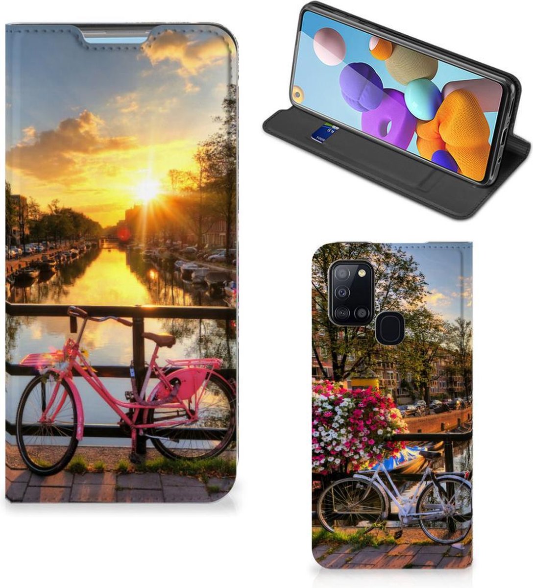 Samsung Galaxy A21s Book Cover Amsterdamse Grachten