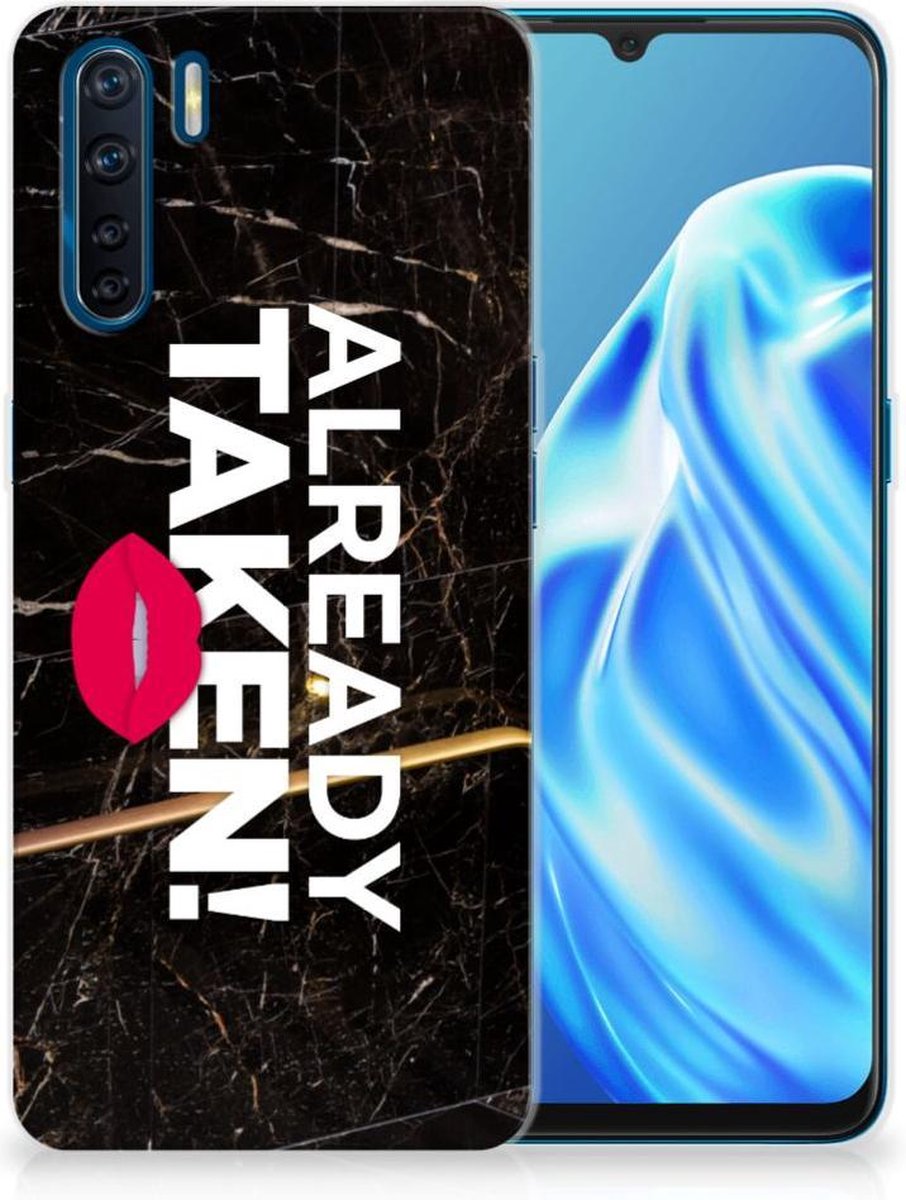 OPPO A91 Siliconen hoesje met naam Already Taken Black