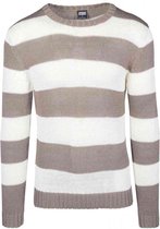 Urban Classics Sweater/trui -L- Striped Beige/Wit