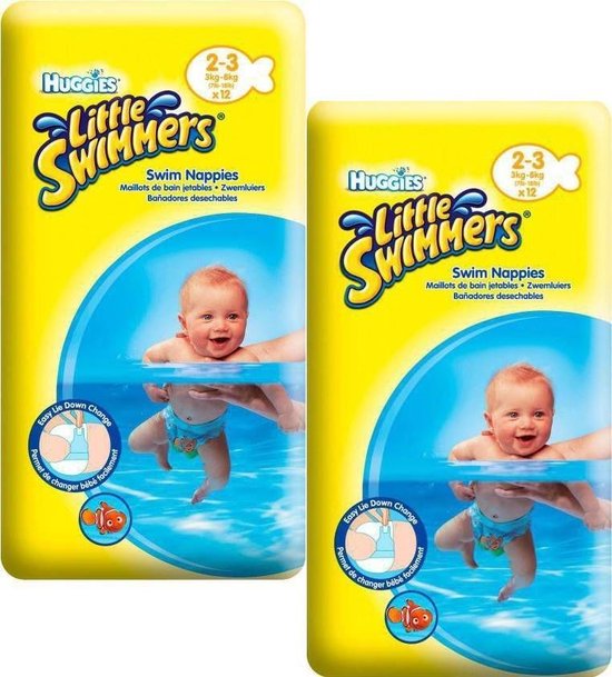 Huggies Little Swimmers Taille 2/3 (3-8 kg) Couches de bain - 24 pièces