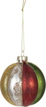 Boule de Noël (lot de 4) | Ø 8 cm | Multicolore | Verre | Rond | Clayre & Eef | 6GL2736