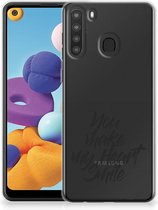 Coque de Protection pour Samsung Galaxy A21 Coque Heart Smile
