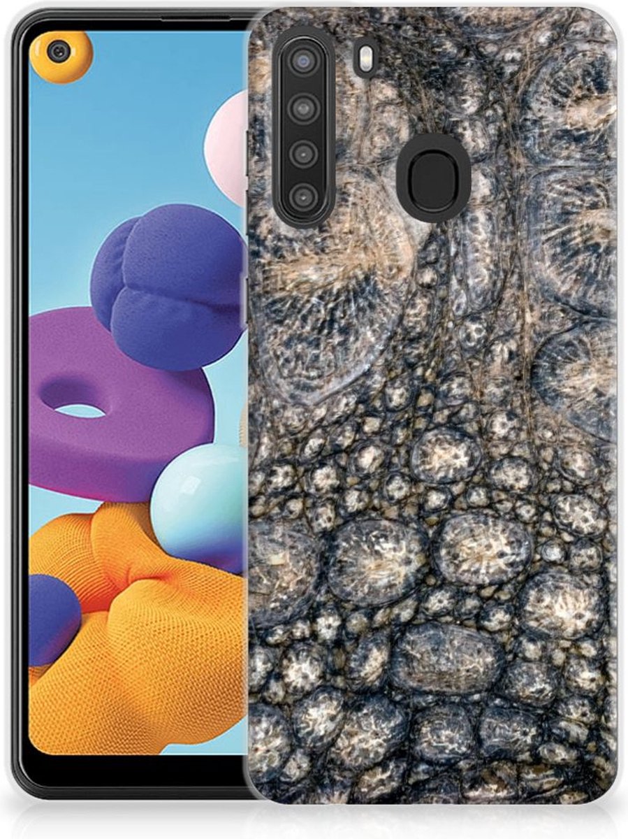 Samsung Galaxy A21 TPU Hoesje Krokodillenprint