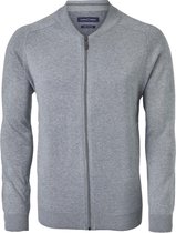 CASA MODA heren vest katoen - met rits - grijs -  Maat: XL