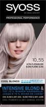 Syoss - Blonde - 10-55 Ultra Platinum Blond - Permanente Haarverf - Haarkleuring - 3 stuks