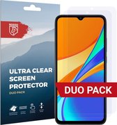 Rosso Screen Protector Ultra Clear Duo Pack Geschikt voor Xiaomi Redmi 9C | TPU Folie | Case Friendly | 2 Stuks