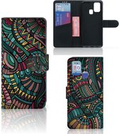 GSM Hoesje Geschikt voor Samsung Galaxy M31 Flip Case Aztec
