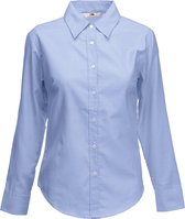 Fruit Of The Loom Vrouwen Dames-Fit Oxford-shirt Lange Mouwen (Oxford Blauw)