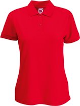 Fruit Of The Loom Vrouwen Dames-Fit 65/35 Poloshirt Korte Mouwen (Rood)